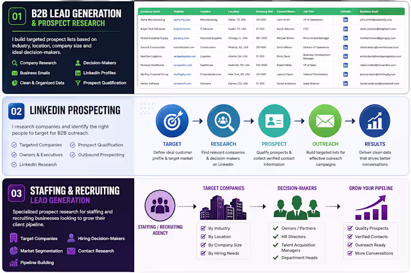 Cover image for 🔗 LinkedIn Lead Generation
I research