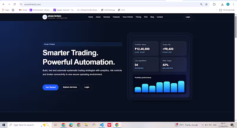 Cover image for Algorithmic Trading & Automation Platform

A