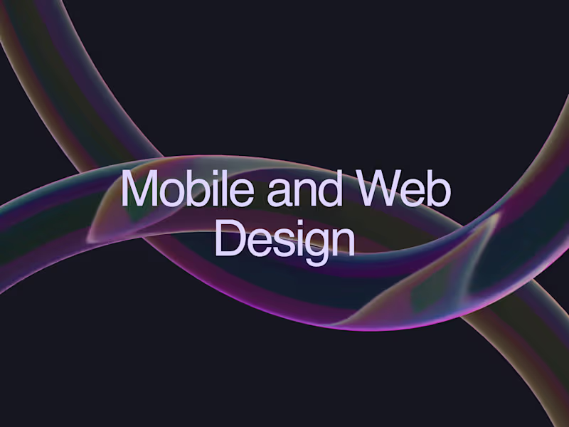Cover image for End to End web and mobile app design