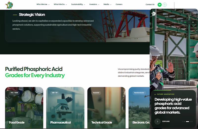 Cover image for EMAPHOS | Corporate Showcase Website (OCP Group)