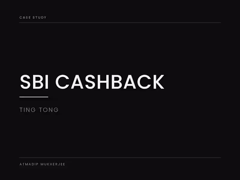 Cover image for SBI Cashback Card — Ting Tong