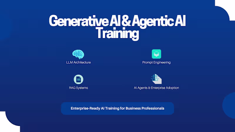 Cover image for Enterprise Generative AI & Agentic AI Training