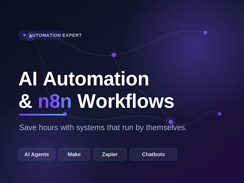 Cover image for AI Automation & n8n Workflows That Save You Hours