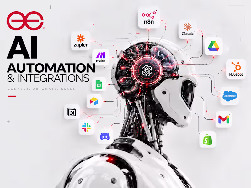 Cover image for AI Automation & Workflow Integrations | n8n, Make and Zapier