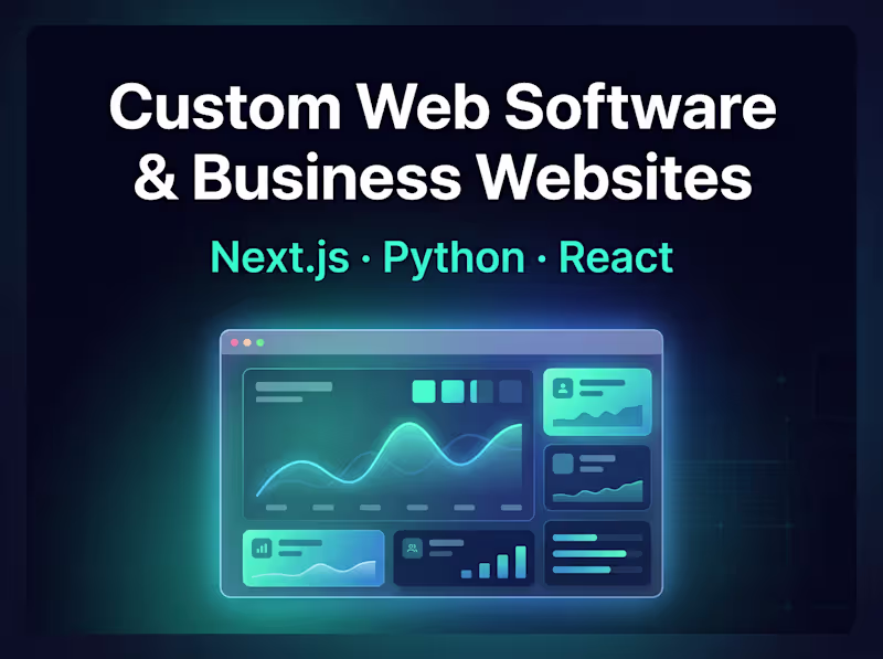 Cover image for Custom web software and business websites, built end to end