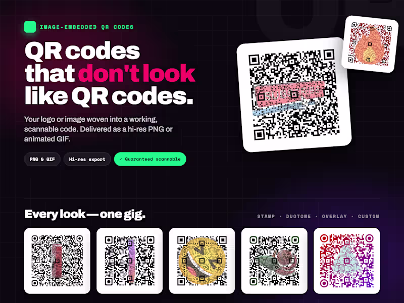 Cover image for Custom animated QR code with your logo or brand art