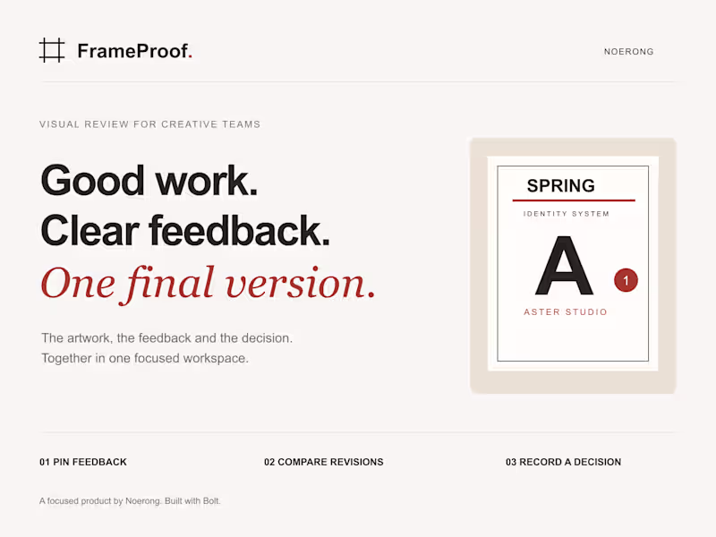 Cover image for FrameProof | Branded Visual Review Workspace Setup