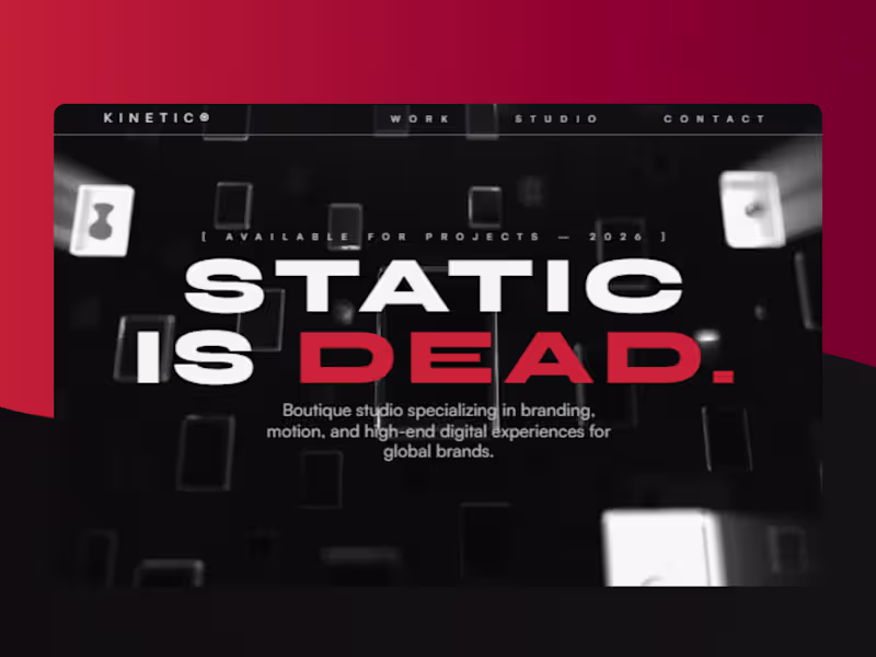 Cover image for KINETIC® Studio - Framer Web Design