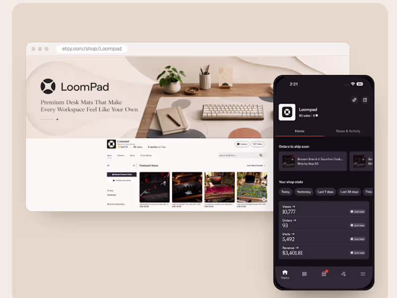 Cover image for I worked on LoomPad's Etsy