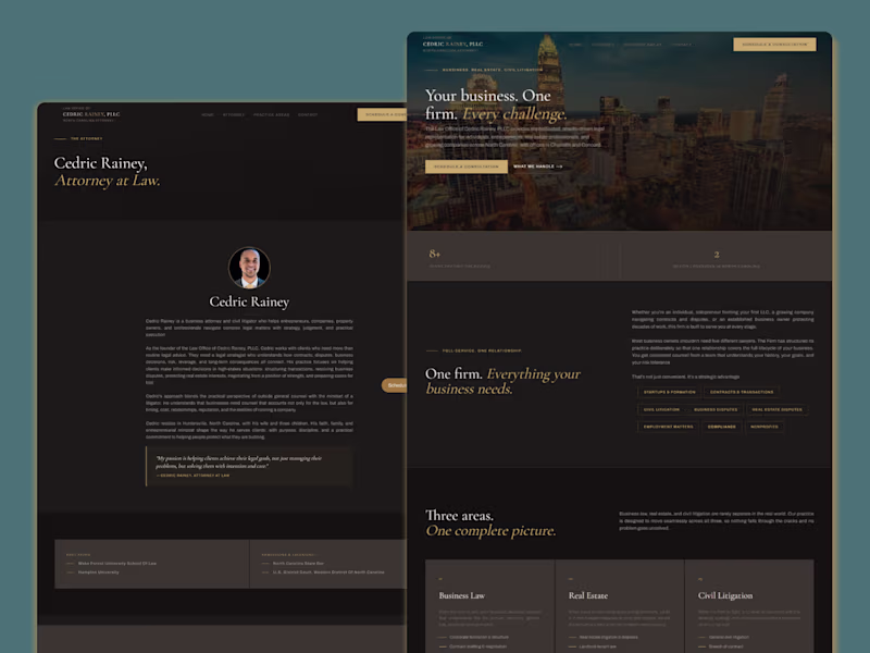 Cover image for Crainey Law Website Redesign