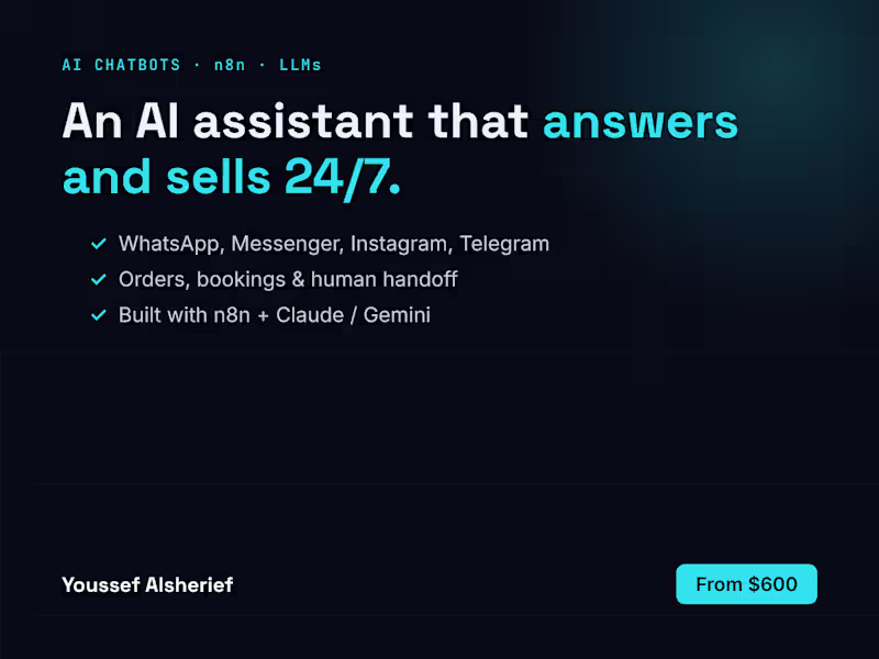 Cover image for AI Chatbot for WhatsApp, Messenger & Instagram