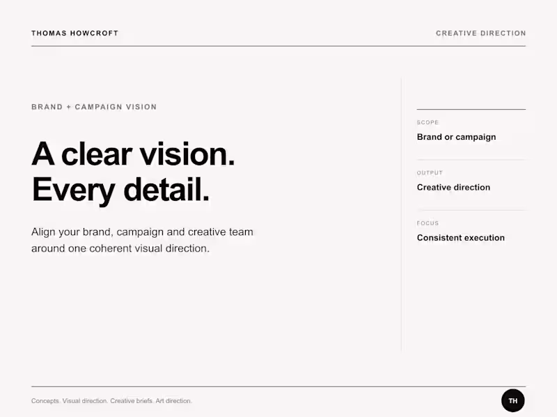 Cover image for Fractional Creative Direction for a Campaign