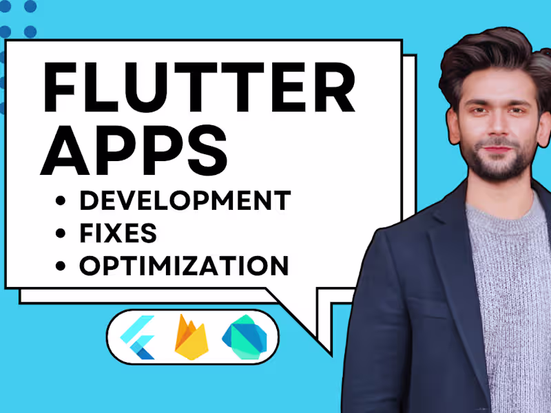 Cover image for I will develop a Custom Flutter Mobile App for Android and iOS.