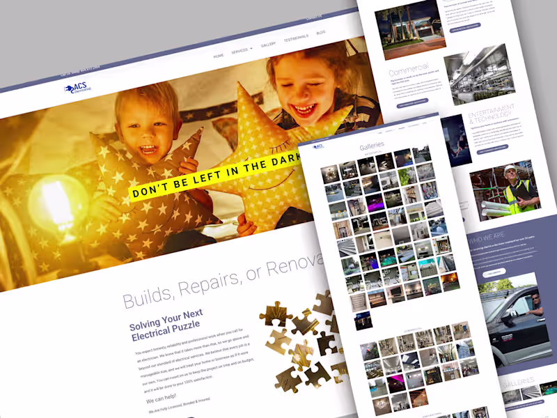 Cover image for ACS Electrical Website Redesign with WordPress and Elementor Pro