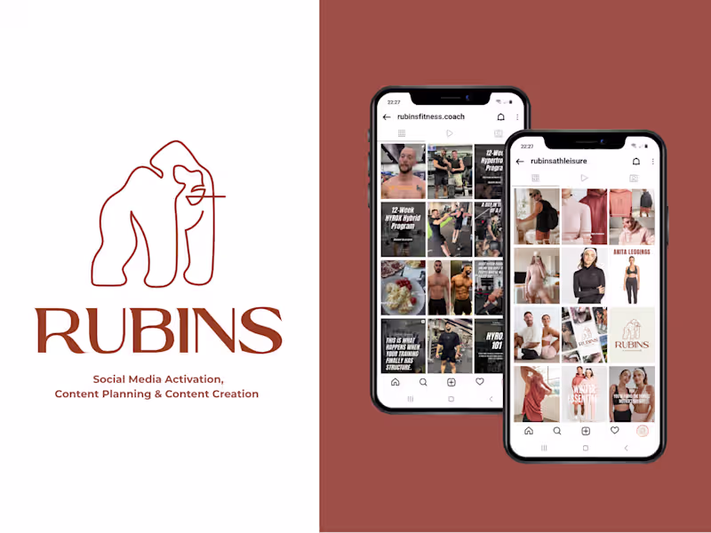 Cover image for Rubins Athleisure and Rubins Fitness Coach