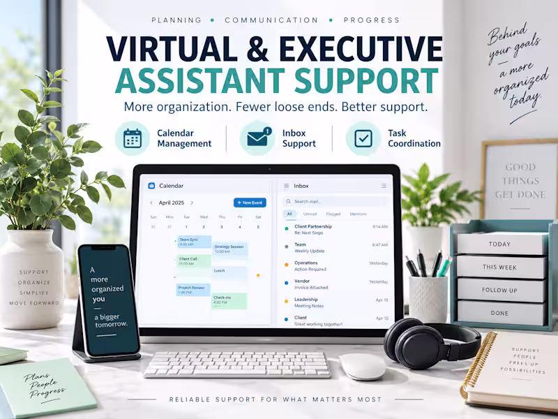 Cover image for Virtual & Executive Assistant Support