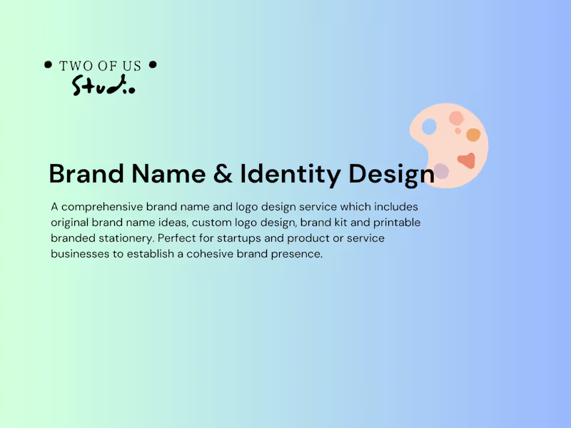 Cover image for Brand Identity & Design: Name, Logo, Tagline & Typography
