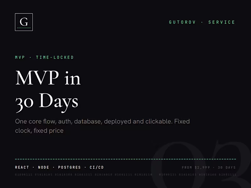 Cover image for MVP in 30 Days, Time-Locked