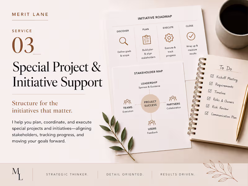 Cover image for Special Project & Initiative Support
