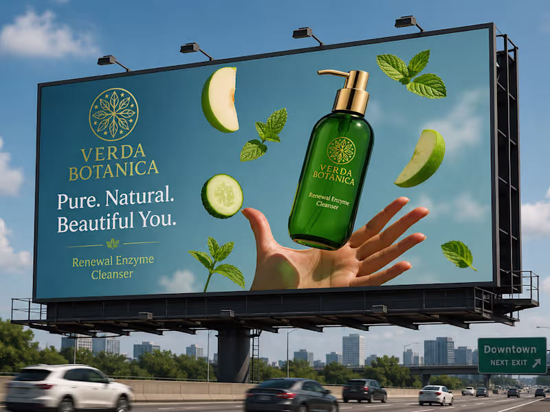 Cover image for Cinematic AI Billboard Transformation for Verda Botanica