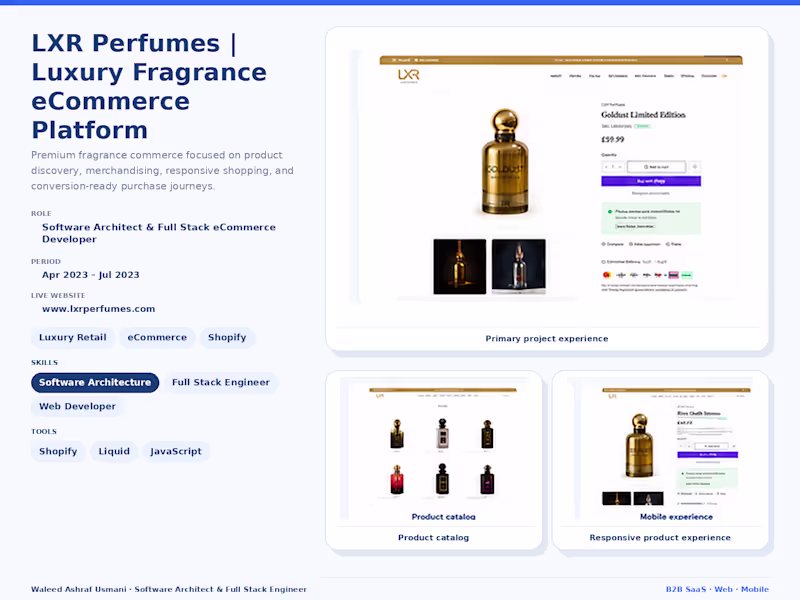 Cover image for LXR Perfumes | Luxury Fragrance eCommerce Platform