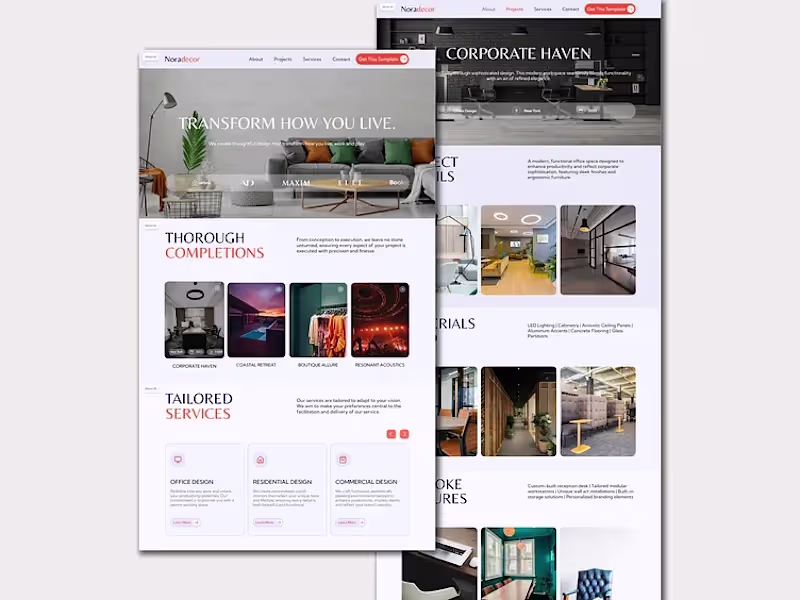Cover image for Noradecor Framer Website