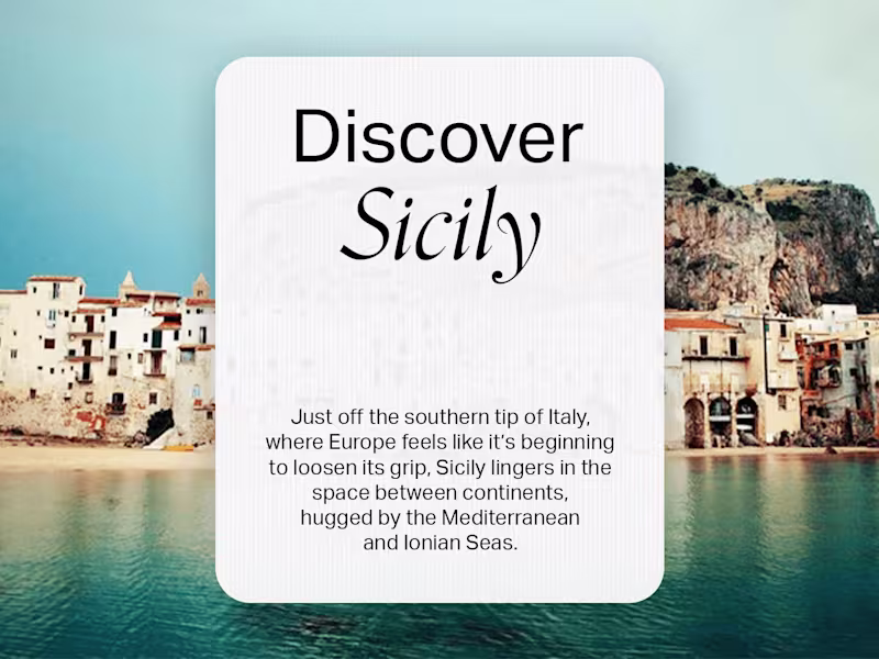 Cover image for Sicily Blog Post Series