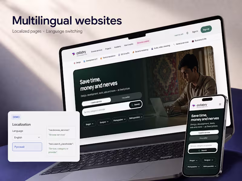 Cover image for Multilingual website development and localization