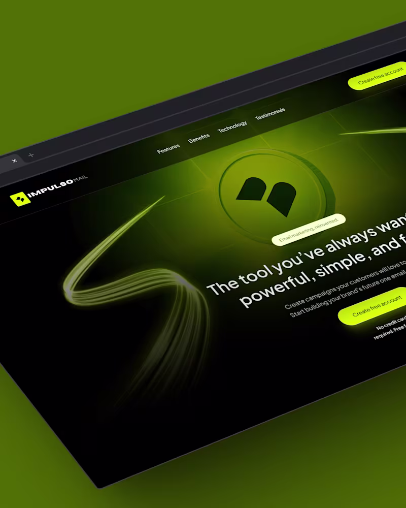 Cover image for Landing page for an email