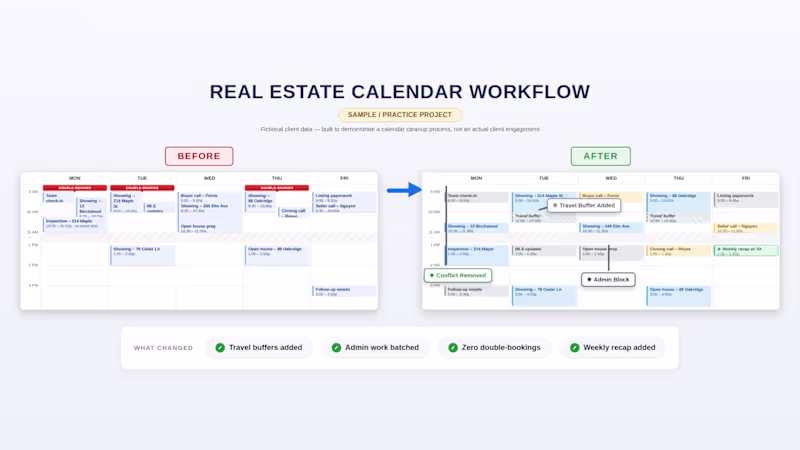 Cover image for Organized and restructured the calendar