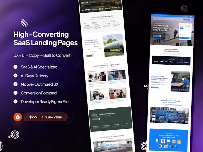 Cover image for High-Converting SaaS Landing Page Design (Copy + UX + UI Design)