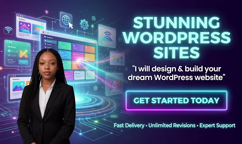 Cover image for wordpress website design,redesign and website developement