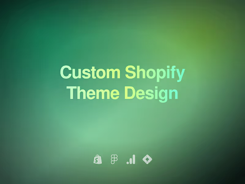 Cover image for Custom Shopify Theme Design & Development