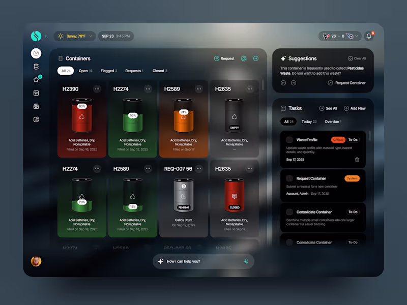 Cover image for Environmental SaaS Dashboard Design