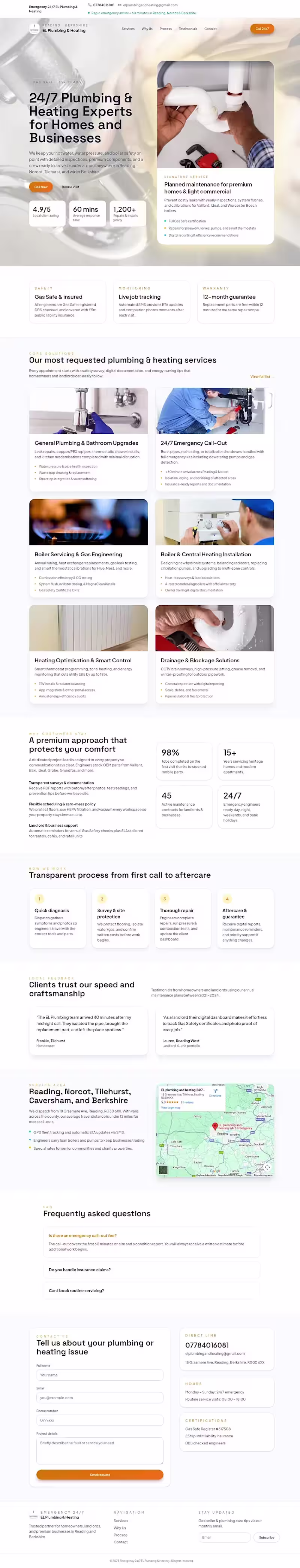 Cover image for I help EL Plumbing and Heating turn online visitors into 24/...