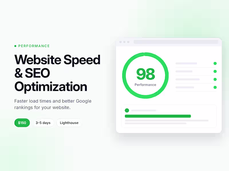 Cover image for Website Speed & SEO Optimization