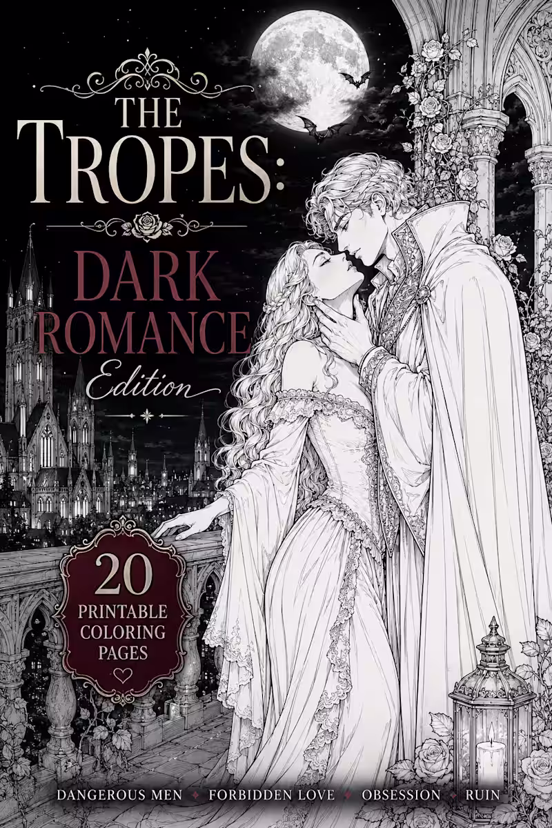 Cover image for Dark Romance Coloring Book Collection