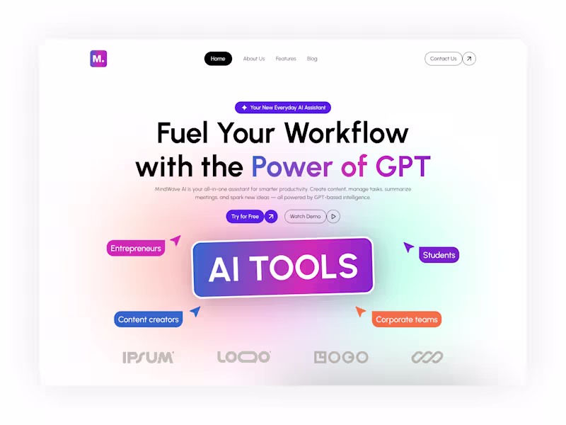 Cover image for MindWave AI — AI SaaS