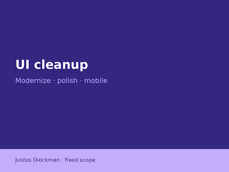Cover image for UI cleanup & modernization pass