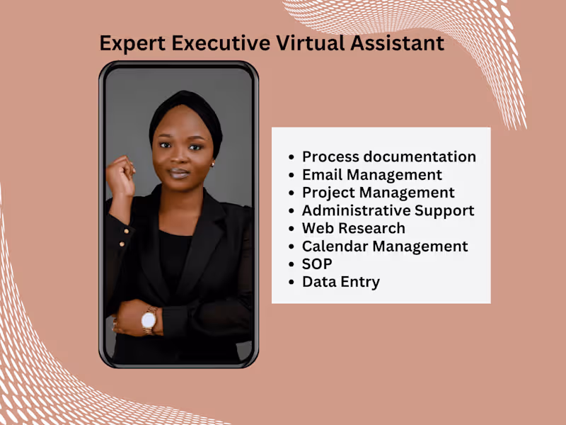 Cover image for Executive Virtual Assistant| Scheduler| Administrative Assistant