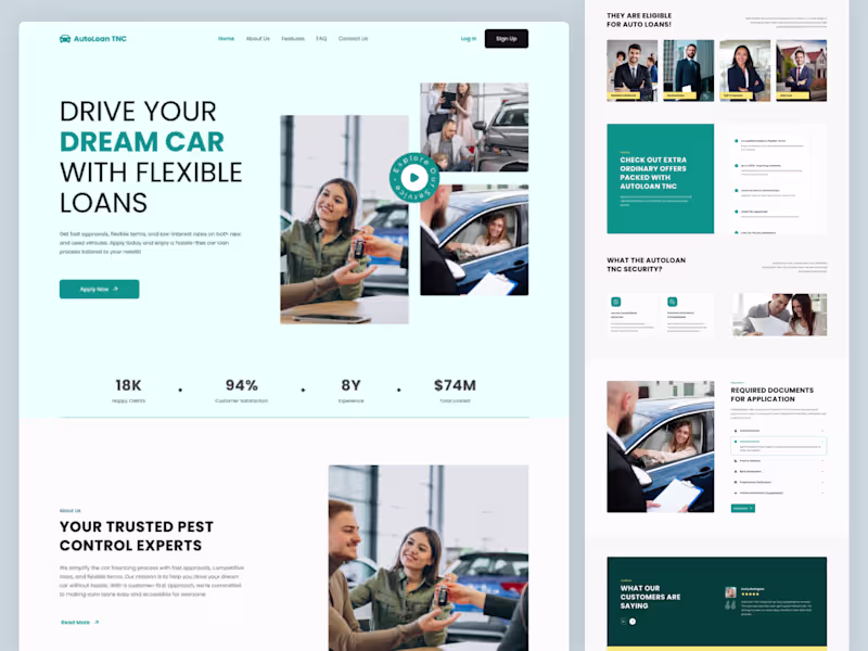 Cover image for AutoLoan TNC - Professional Services Website Template