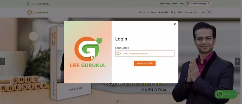 Cover image for LifeGurukul : Ui/Ux | Logo Design | Web Development