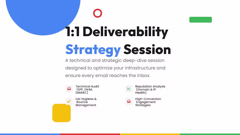 Cover image for 1:1 Deliverability Strategy Session