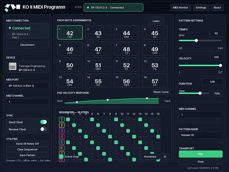 Cover image for KO II MIDI Programmer
KO II