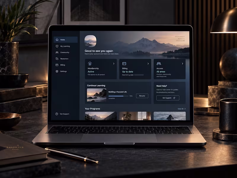 Cover image for Kajabi Member Dashboard Redesign