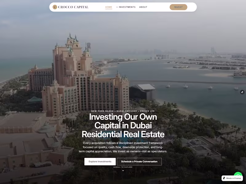 Cover image for Project Complete: Crocco Capital 🏢
Proud