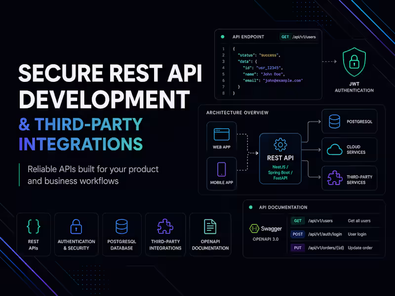 Cover image for Secure REST API Development & Third-Party Integrations