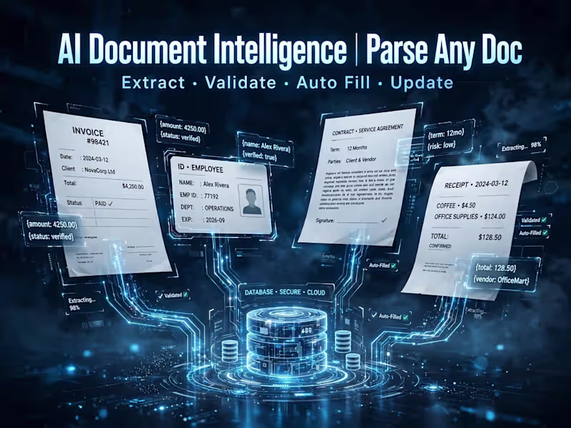 Cover image for AI Document Intelligence | Parse Any Doc | Auto Fill| Validation