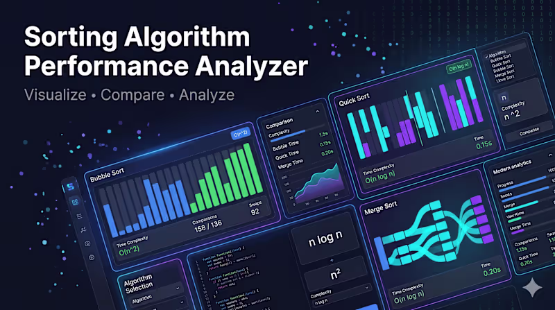Cover image for Sorting Algorithm Performance Analyzer
Web-based visualization