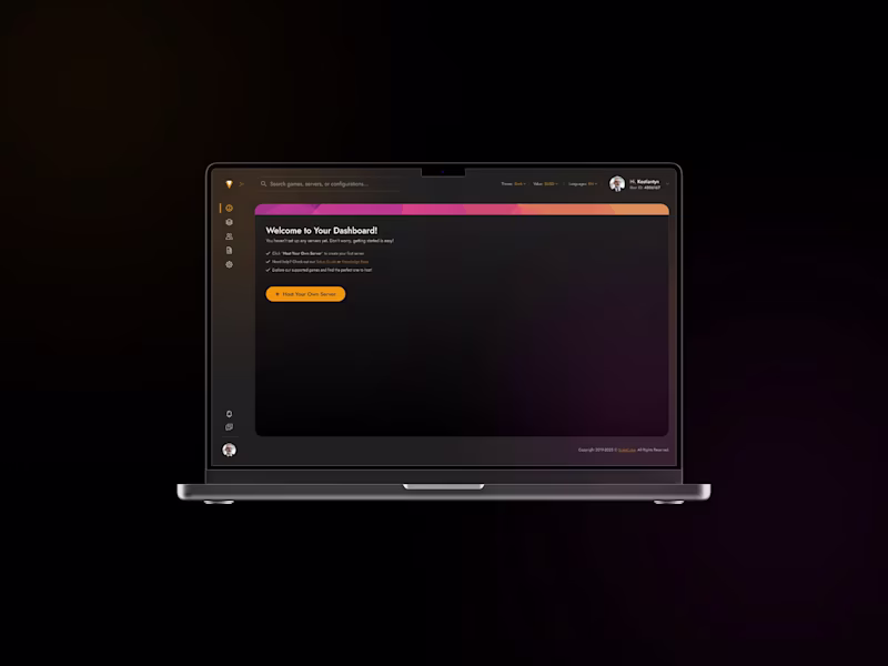 Cover image for UX/UI Design for Host Servers web app - ScalaCube
